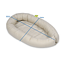 Babynest - Babynest - 0-8 Månader - 100% Bomull - 82X54Cm - Beige Rutig