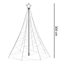 Flaggstångsjulgran - 300Cm - Led - Ip44 - 8 Ljuslägen