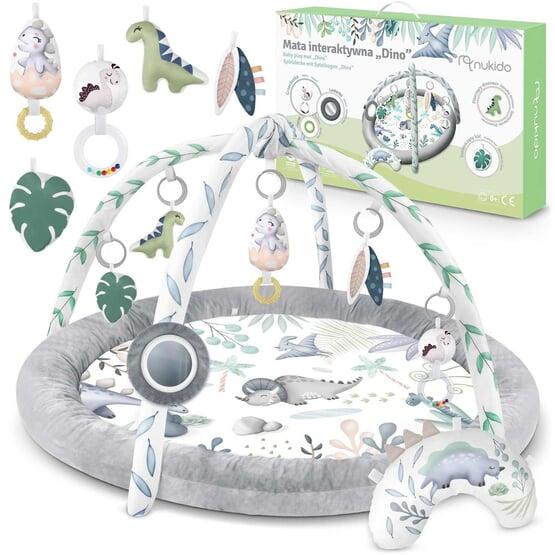 Baby Lekmatta - Babygym - Lekmatta - 98X78 Cm - Dinosaurie