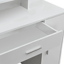 Sminkbord - Sminkbord - Med Spegel - 90X38X137,5 Cm - Vit