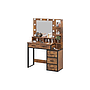 Sminkbord - Med Spegel Och Ljus - 92X40X143,5 Cm - Industri