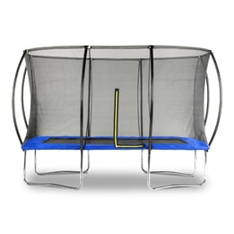 Studsmatta Rektangulär - 180X270Cm - Med Skyddsnät - Blå