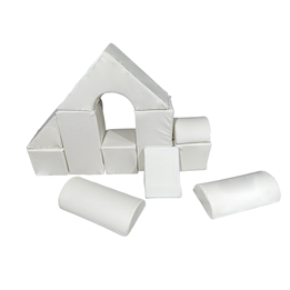 Skumblock - Soft Play Set - 11 Stycken - Vit