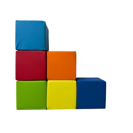 Skumblock - Soft Play Byggstenar - 6 Stycken - Flerfärgad