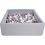 Bollhav - Robust Bollhav - 120X120 Cm - 600 Bollar Ø 7 Cm - Vit, Rosa, Grå,