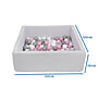 Bollhav - Robust Bollhav - 120X120 Cm - 600 Bollar Ø 7 Cm - Vit, Rosa, Grå,