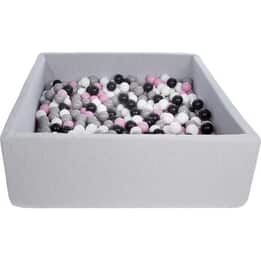 Bollhav - Robust Bollhav - 120X120 Cm - 600 Bollar Ø 7 Cm - Vit, Rosa, Grå, Svart