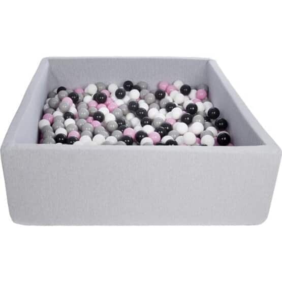 Bollhav - Robust Bollhav - 120X120 Cm - 600 Bollar Ø 7 Cm - Vit, Rosa, Grå, Svart
