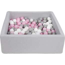 Bollhav - Robust Bollhav - 90X90 Cm - 300 Bollar Ø 7 Cm - Vit, Rosa, Grå