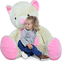 Gosedjur - Stor Nalle - Vit - Mjuk - 155 Cm - Xl