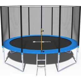 Studsmatta 404 Cm Med Skyddsnät Och Stege - Upp Till 150 Kg