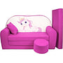 Bäddsoffa För Barn - Gästmadrass - Soffa - 170 X 100 X 8 - Bäddsoffa - Rosa - Häst