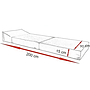 Gästmadrass 3D-Kub - Hopfällbar Madrass -90X200X15 Cm - Campingmadrass