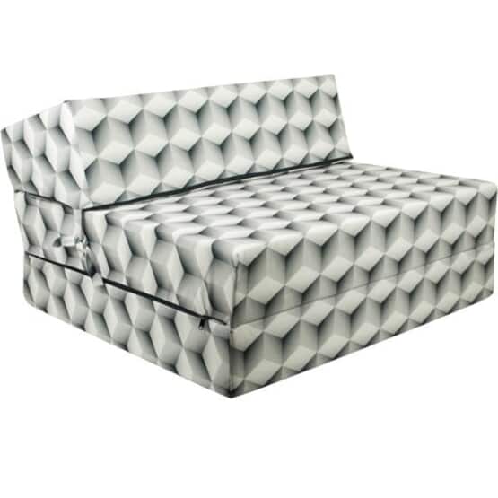 Gästmadrass 3D-Kub - Hopfällbar Madrass -90X200X15 Cm - Campingmadrass