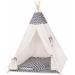 Lektält Tipitält Zebra Wigwam - 100% Bomull