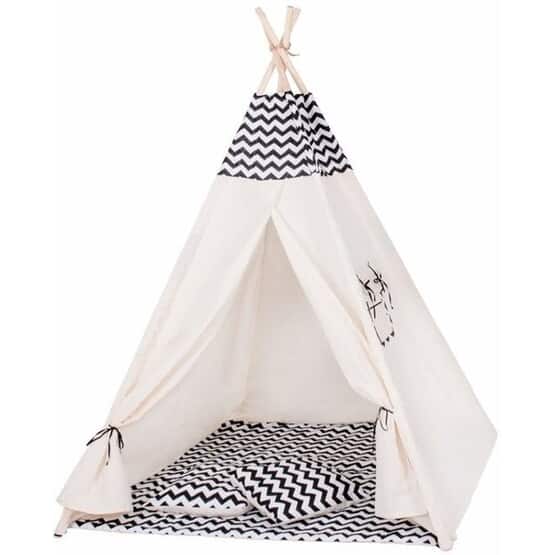 Lektält Tipitält Zebra Wigwam - 100% Bomull