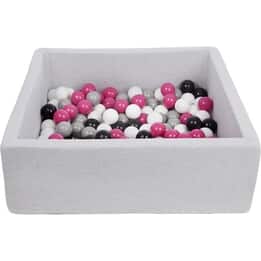 Bollhav - Robust Bollhav - 90X90 Cm - 150 Bollar Ø 7 Cm - Vit, Rosa, Grå, Svart