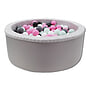 Bollhav Med 200 Bollar - Rosa, Vit, Grå & Svart - 90 Cm Diameter - Grå