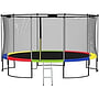 Trampolin Regnbåge 305 Cm - Med Skyddsnät & Stege - Upp Till 120 Kg
