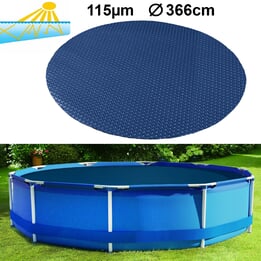 Ramroxx Uppvärmd Poolöverdrag Svart/Blå - 366 Cm
