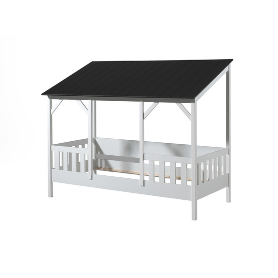 Vipack Hussäng 03 Med Tak - 90x200 Cm - Vit Med Svart Tak