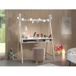 Skrivbord Kiddy Tipi - Natur/Vit