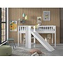 Loftsäng Scott Med Rutschkana H115 Cm - 90x200 Cm - Vit