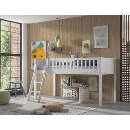 Loftsäng Scott H115 cm - 90x200 Cm - Vit