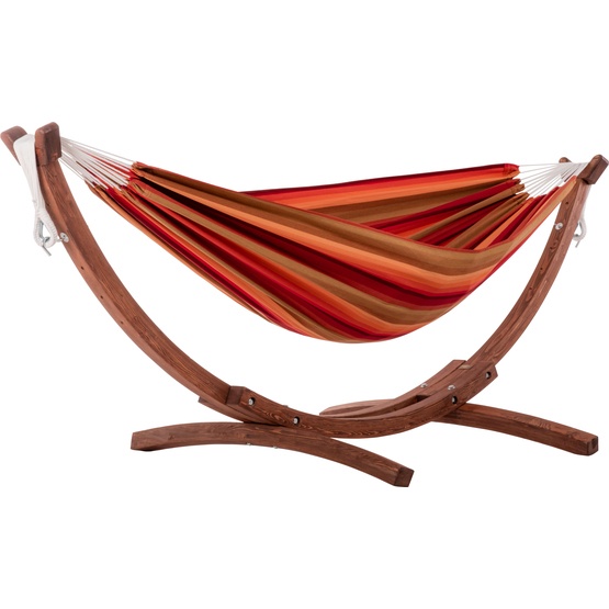 Vivere – Sunbrella Hammock With Solid Pine Stand (260 Cm) – Hängmatta Dubbel – Sunset