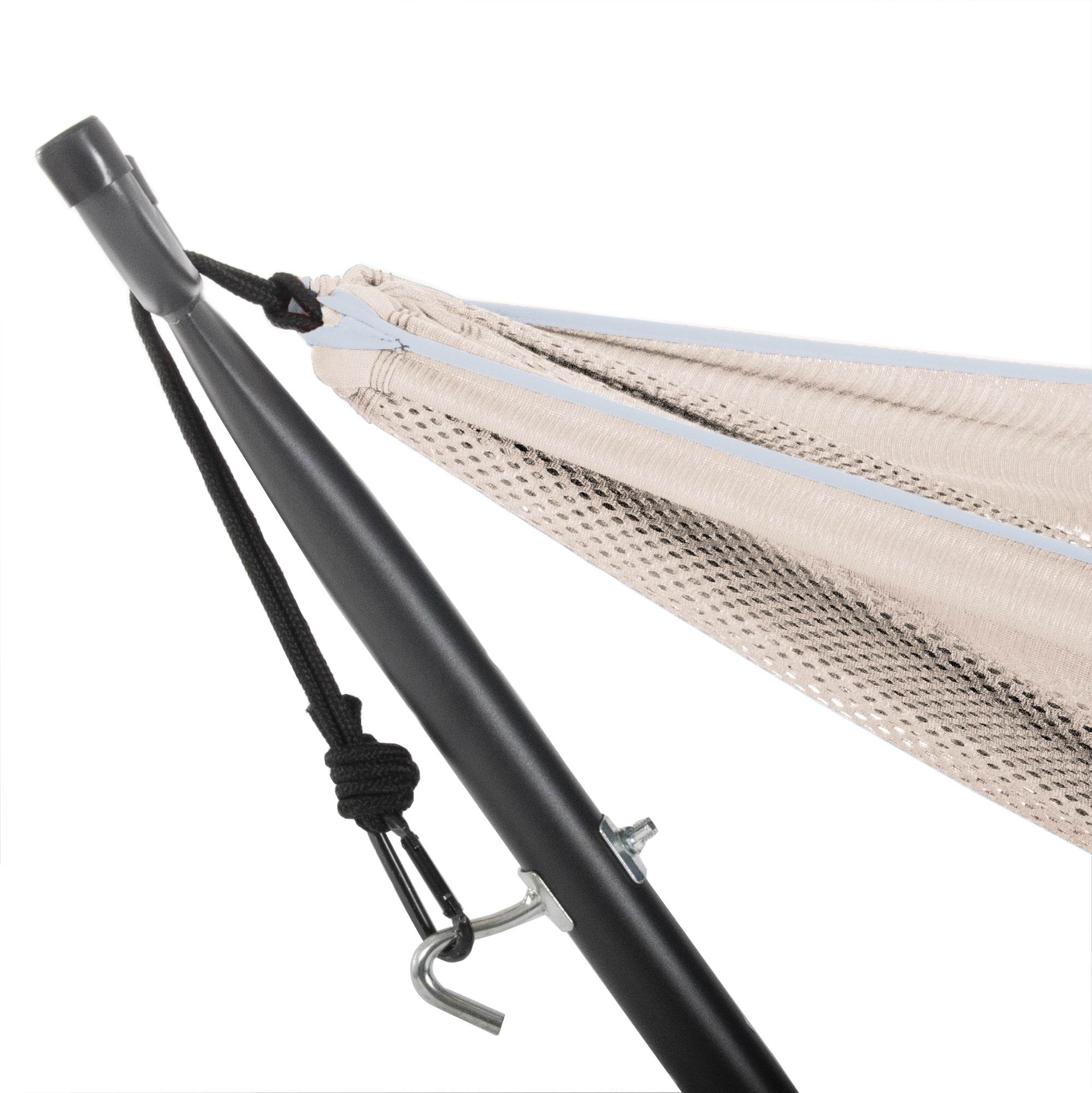 Vivere Mesh Hammock With Stand (250 Cm) Sand/Sky