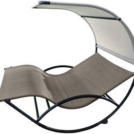 Vivere - Double Chaise Rocker - Aluminum