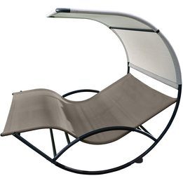 Vivere - Double Chaise Rocker - Aluminum