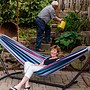 Vivere - Hängmatta Bomull Med Ställning - Dubbel - Denim