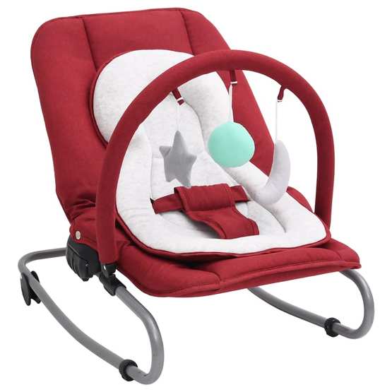 VidaXl Babysitter Röd Stål - Vit Dyna