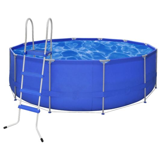 Ovanmarkspool Stålram Rund 457X122 Cm Inkl. Poolstege