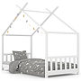 Barnsäng Vit Massiv Furu 90X200 Cm - 1