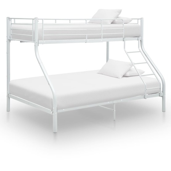 VidaXl Våningssäng Vit Metall 140X200/90X200 Cm