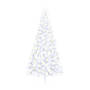 Halv Plastgran Med Stativ Och Led Vit 180 Cm Pvc