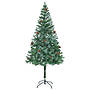 Plastgran Med Led Och Kottar 180 Cm