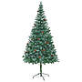 Plastgran Med Led Och Kottar 210 Cm