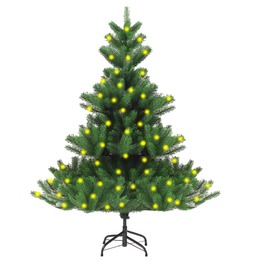 Konstgjord Nordmannsgran Med Led Grön 150 Cm