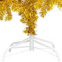 Plastgran Med Led Och Julgranskulor Guld 120 Cm Pet