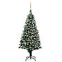 Plastgran Med Led Och Kulor Och Kottar 240 Cm