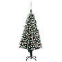 Plastgran Med Led Och Kulor Och Kottar 210 Cm