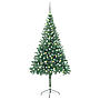 Plastgran Med Led Och Julgranskulor 210 Cm 910 Grenar