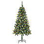 Plastgran Med Led Och Kottar 150 Cm