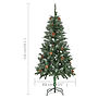 Plastgran Med Led Och Kottar 150 Cm