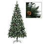Plastgran Med Led Och Kottar 210 Cm