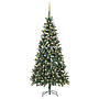 Plastgran Med Led Och Julgranskulor 210 Cm