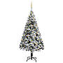 Plastgran Med Led Och Julgranskulor Grön 210 Cm Pvc